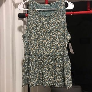 NWT American Eagle Floral Baby Doll Tank